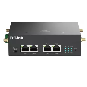 Modem 5G D-Link DWM-314-GP com 5G NR, fallback LTE e porta Ethernet WAN