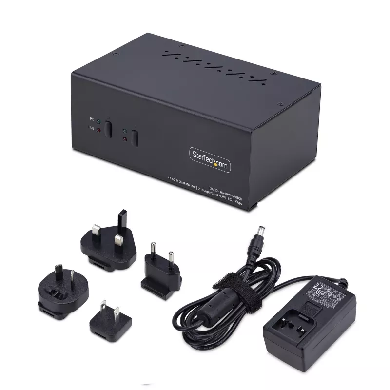 StarTech.com P2ADDH462-KVM-SWITCH Comutador KVM Preto