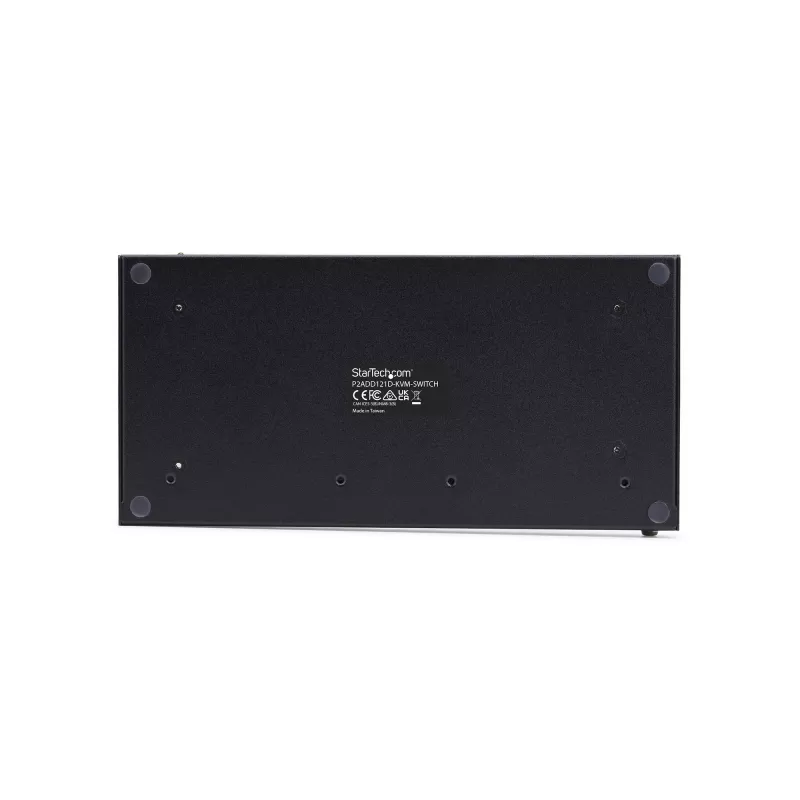 StarTech.com Comutador KVM DisplayPort de 2 portas para monitor duplo com matriz de vídeo Dual View, 4K 60Hz, 4 portas hub USB, comutação por tecla de atalho, KVM matriz DP 1.2, conforme TAA