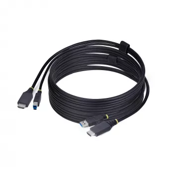 StarTech.com Cabo KVM HDMI e USB 5Gbit/s de 10ft (3m), 4K 60Hz, cabo combinado HDMI 2.0 e USB para comutadores KVM