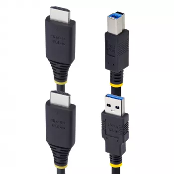 StarTech.com Cabo KVM HDMI e USB 5Gbit/s de 10ft (3m), 4K 60Hz, cabo combinado HDMI 2.0 e USB para comutadores KVM