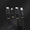 StarTech.com Cabo KVM HDMI e USB 5Gbit/s de 10ft (3m), 4K 60Hz, cabo combinado HDMI 2.0 e USB para comutadores KVM