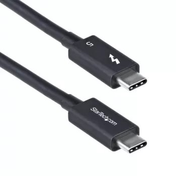 StarTech.com Cabo Thunderbolt 5 de 2.6ft (80cm), 80 Gbit/s/ até 120 Gbit/s, 240 W PD, 8K 60 Hz, cabo Thunderbolt certificado – compatível com Thunderbolt 4/USB4/USB-C