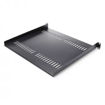 StarTech.com Prateleira de rack 1U para servidor – Bandeja cantilever ventilada universal para rack de equipamento de rede e armário de 19 polegadas – Aço de alta resistência – Capacidade de carga 44lb/20kg – Prateleira com 16 polegadas de profundidade, Preto