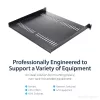 StarTech.com Prateleira de rack 1U para servidor – Bandeja cantilever ventilada universal para rack de equipamento de rede e armário de 19 polegadas – Aço de alta resistência – Capacidade de carga 44lb/20kg – Prateleira com 16 polegadas de profundidade, Preto