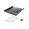 StarTech.com Prateleira de rack 1U para servidor – Bandeja cantilever ventilada universal para rack de equipamento de rede e armário de 19 polegadas – Aço de alta resistência – Capacidade de carga 44lb/20kg – Prateleira com 16 polegadas de profundidade, Preto