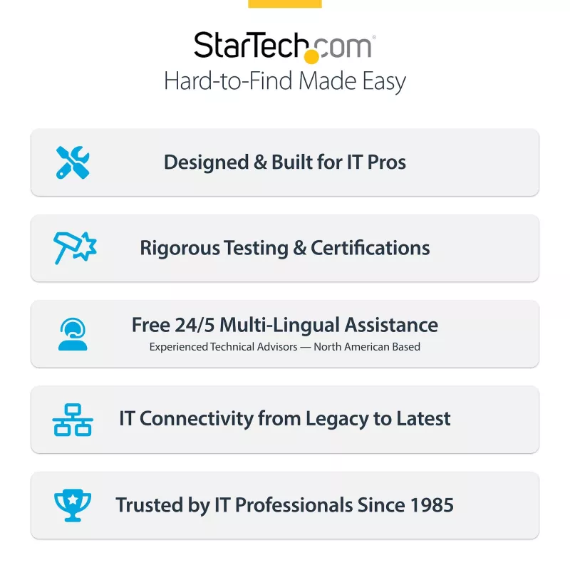 StarTech.com Placa PCIe USB Type-C de 4 portas, USB 3.2 10Gbps, placa de expansão USB-C PCI Express, 4 controladores USB independentes, Windows/Linux/macOS, conforme TAA