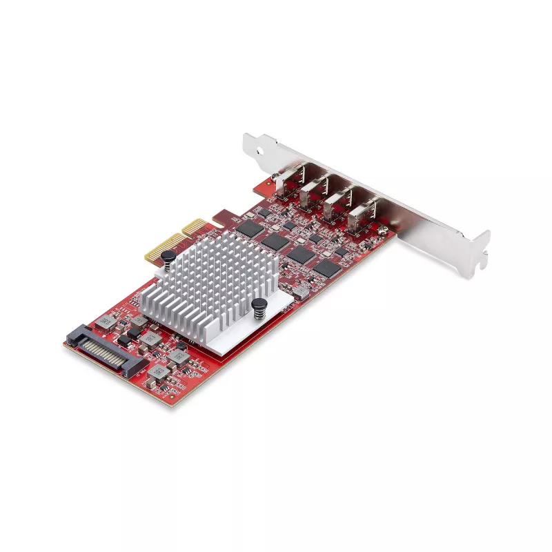 StarTech.com Placa PCIe USB Type-C de 4 portas, USB 3.2 10Gbps, placa de expansão USB-C PCI Express, 4 controladores USB independentes, Windows/Linux/macOS, conforme TAA
