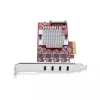 StarTech.com Placa PCIe USB Type-C de 4 portas, USB 3.2 10Gbps, placa de expansão USB-C PCI Express, 4 controladores USB independentes, Windows/Linux/macOS, conforme TAA