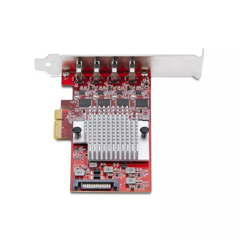 StarTech.com Placa PCIe USB Type-C de 4 portas, USB 3.2 10Gbps, placa de expansão USB-C PCI Express, 4 controladores USB independentes, Windows/Linux/macOS, conforme TAA