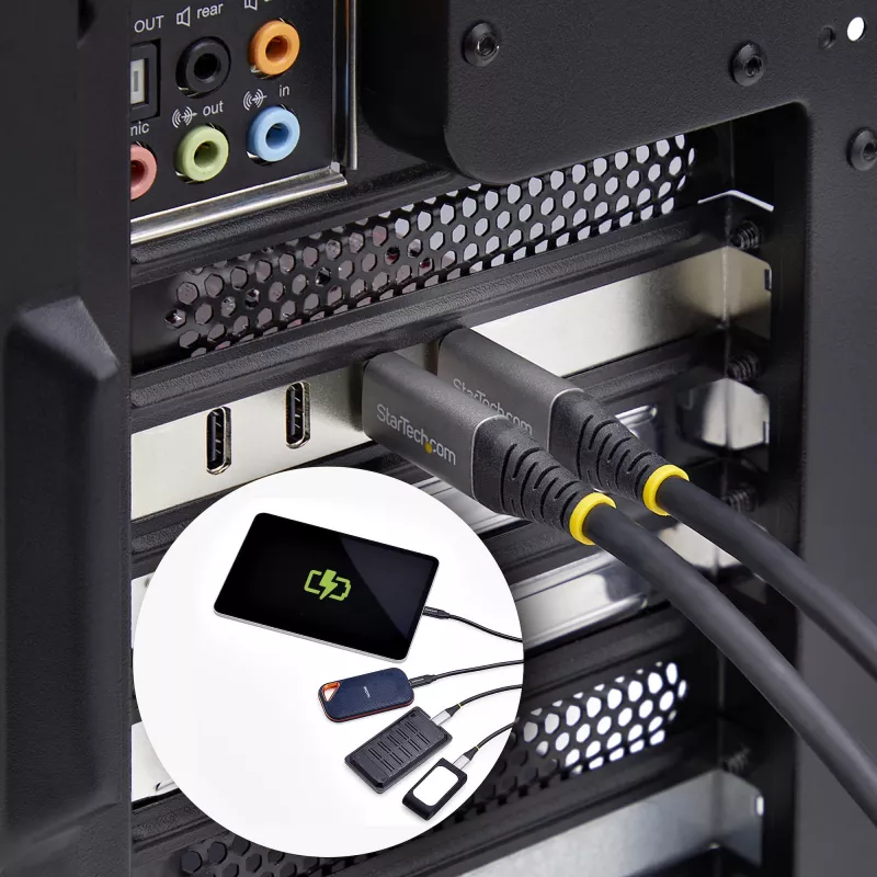 StarTech.com Placa PCIe USB Type-C de 4 portas, USB 3.2 10Gbps, placa de expansão USB-C PCI Express, 4 controladores USB independentes, Windows/Linux/macOS, conforme TAA