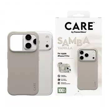 Capa PanzerGlass CARE by capa de moda Samba Vanilla MagSafe iPhone 17 Pro