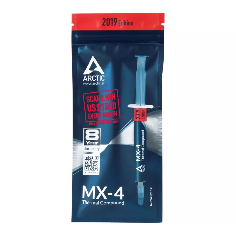 ARCTIC MX-4 (4 g) Edição 2019 – Pasta térmica de alto desempenho