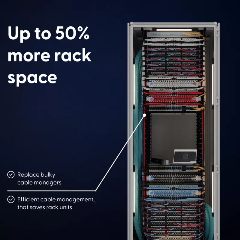 PATCHBOX patchbox.one CONE30UTPBL cassete de cabo patch, 30RU, Cat6a, UTP, azul