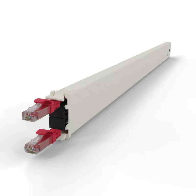 PATCHBOX patchbox.one CONE30UTPRD cassete de cabo patch, 30RU, Cat6a, UTP, vermelha