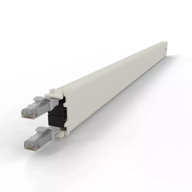 PATCHBOX patchbox.one CONE30UTPSL cassete de cabo patch retrátil, 30RU, Cat6a, UTP, cinzenta
