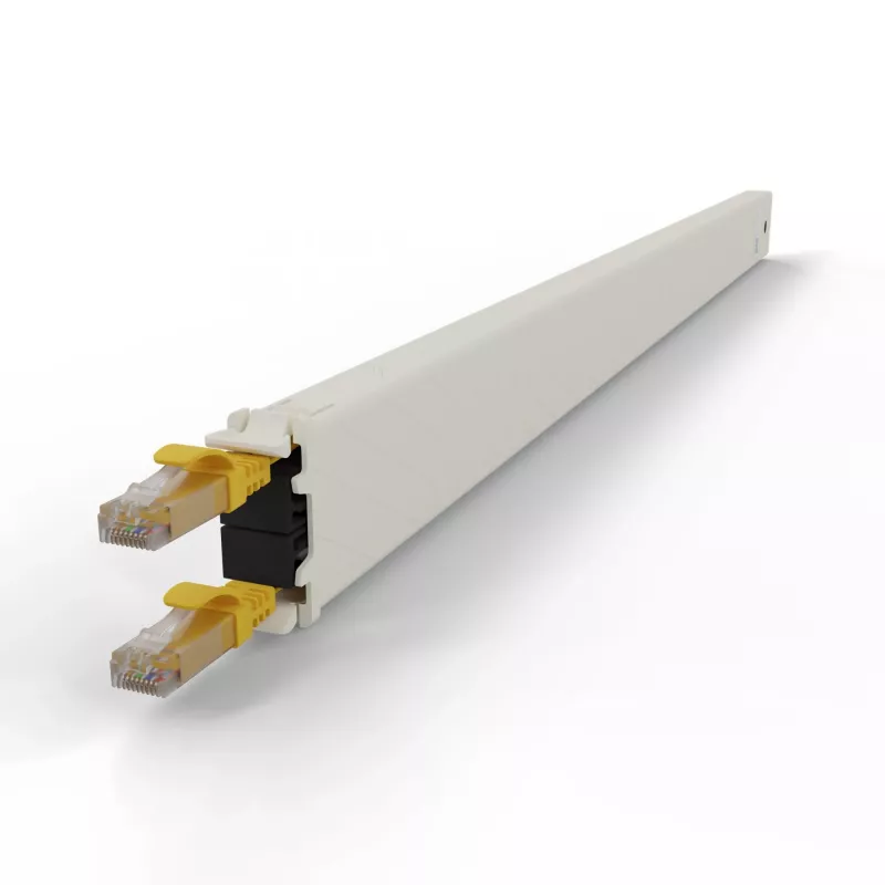 PATCHBOX patchbox.one CONE30UTPYL cassete de cabo de ligação retrátil, 30RU, Cat6a, UTP, amarela