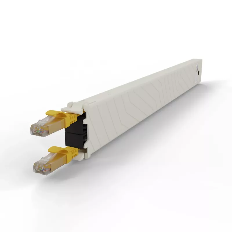 PATCHBOX .one CONEX8UTPYL 8RU Cat6a UTP cassete de cobre retrátil, amarela
