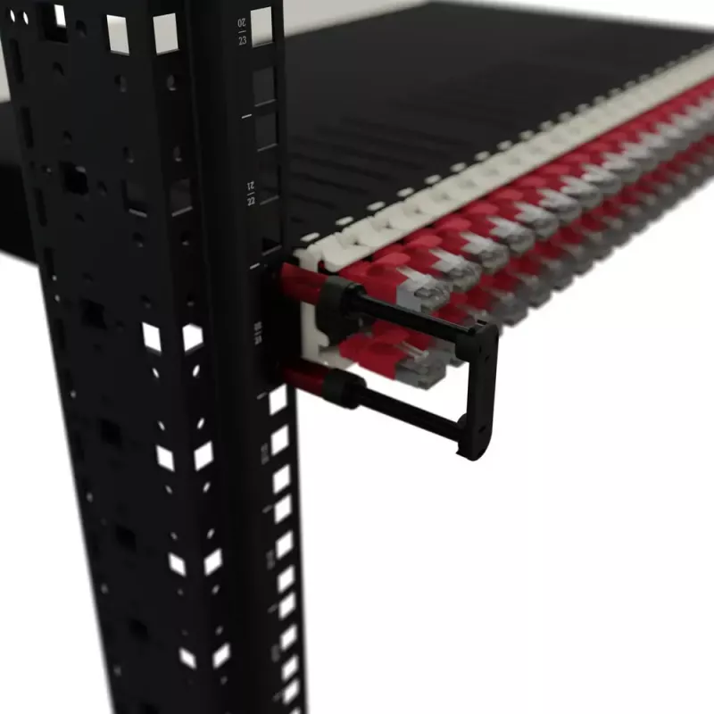 Painel de gestão de cabos PATCHBOX Patchcatch Solo pack de 24 Preto Vermelho
