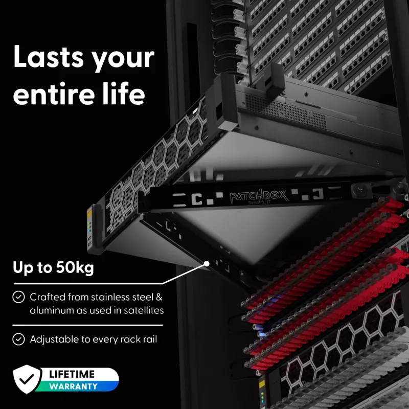 Ferramenta de instalação PATCHBOX PBXEXE2 Preto Alumínio Aço inoxidável 48,3 cm