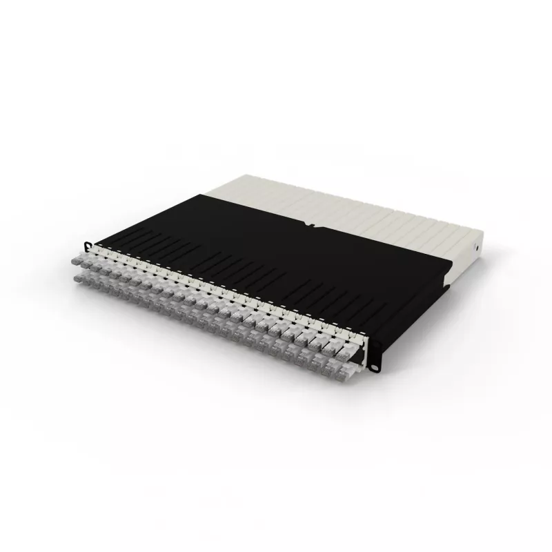 PATCHBOX .one PONEX8STPWH 8RU Cat6a U/FTP sistema de cabos de patch retráteis, 0,8 m, RJ-45, 10 Gbit/s, PoE, 24 cassetes, branco