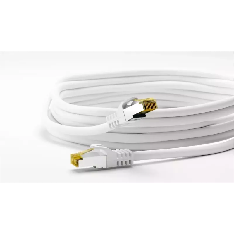 Cabo de rede Goobay CAT 6A S/FTP RJ45 7,5 m Branco