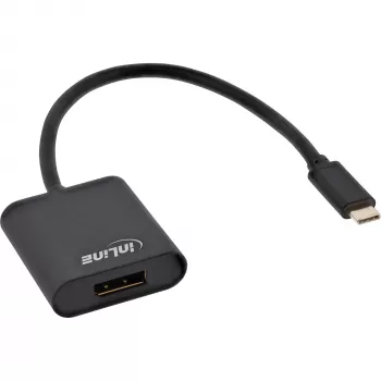 Adaptador de ecrã USB InLine 64102B ficha USB-C para DisplayPort 4K/60Hz