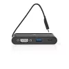 Nedis TCARF220BK adaptador USB-C USB 3.1, USB Type-A / USB Type-C / 1x VGA, preto