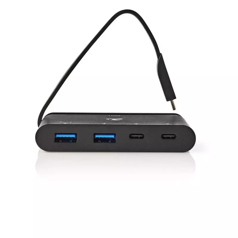Hub USB Nedis TCARF250BK USB 3.2 Gen 1 Type-C preto