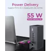 ICY BOX IB-DK2262AC com fios USB 3.2 Gen 1 (3.1 Gen 1) Type-C antracite