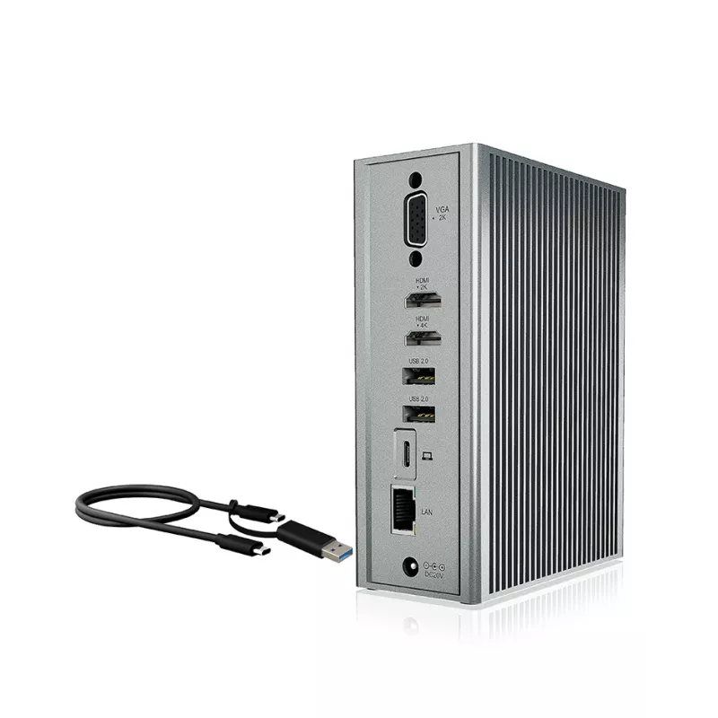 ICY BOX IB-DK2262AC com fios USB 3.2 Gen 1 (3.1 Gen 1) Type-C antracite