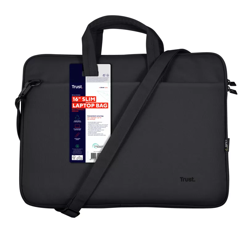Mala top loader Trust Bologna 40,6 cm (16 inch) preta