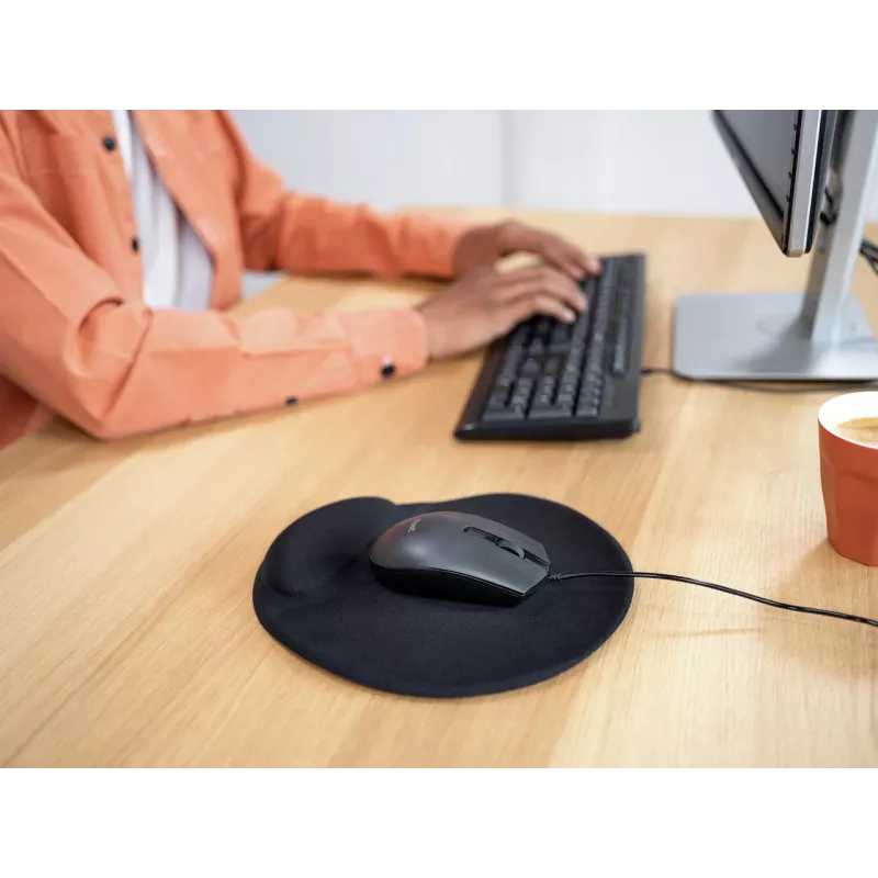 Rato Trust Basi Office ambidestro USB Type-A ótico 1200 DPI