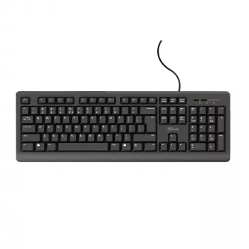 Teclado Trust TK-150 escritório USB QWERTZ alemão preto