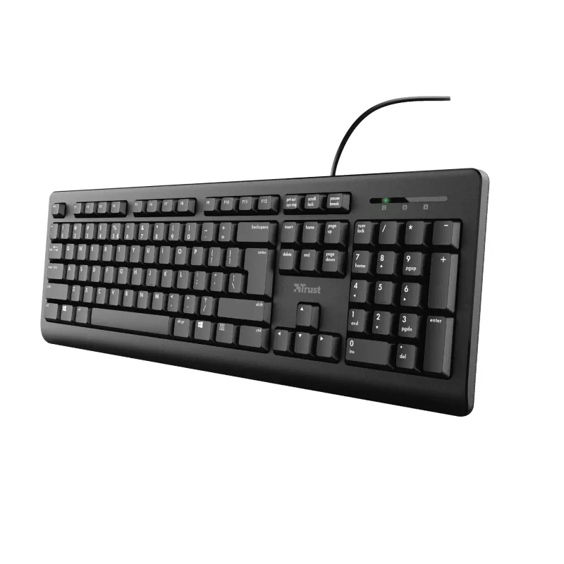 Teclado Trust TK-150 escritório USB QWERTZ alemão preto