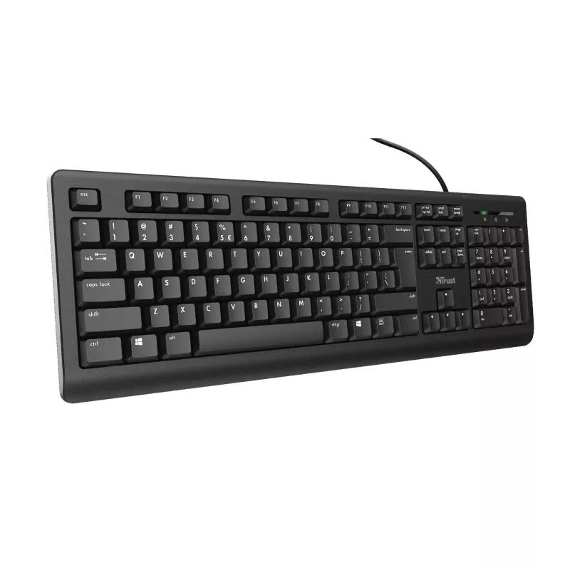 Teclado Trust TK-150 escritório USB QWERTZ alemão preto