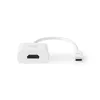 Nedis CCGB64651WT02 adaptador USB-C para HDMI USB 3.2 Gen1, 0,20 m, niquelado, PVC, branco