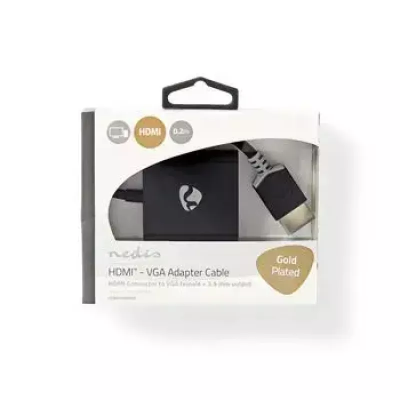 Adaptador de cabo de vídeo Nedis CCBW34900AT02 0,2 m VGA HDMI