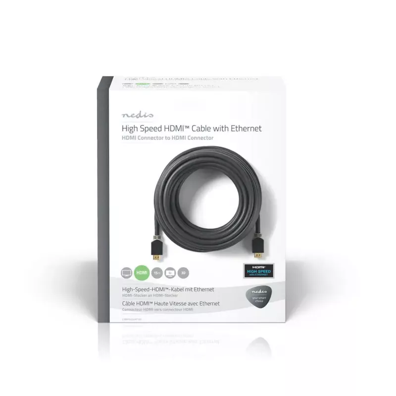 Cabo HDMI Nedis CVBW34000AT150 15 m HDMI Type-A macho antracite
