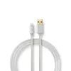 Cabo para telemóvel Nedis CCTB39300AL10 alumínio 1 m USB A Lightning