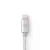Cabo para telemóvel Nedis CCTB39300AL10 alumínio 1 m USB A Lightning