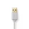 Cabo para telemóvel Nedis CCTB39300AL10 alumínio 1 m USB A Lightning
