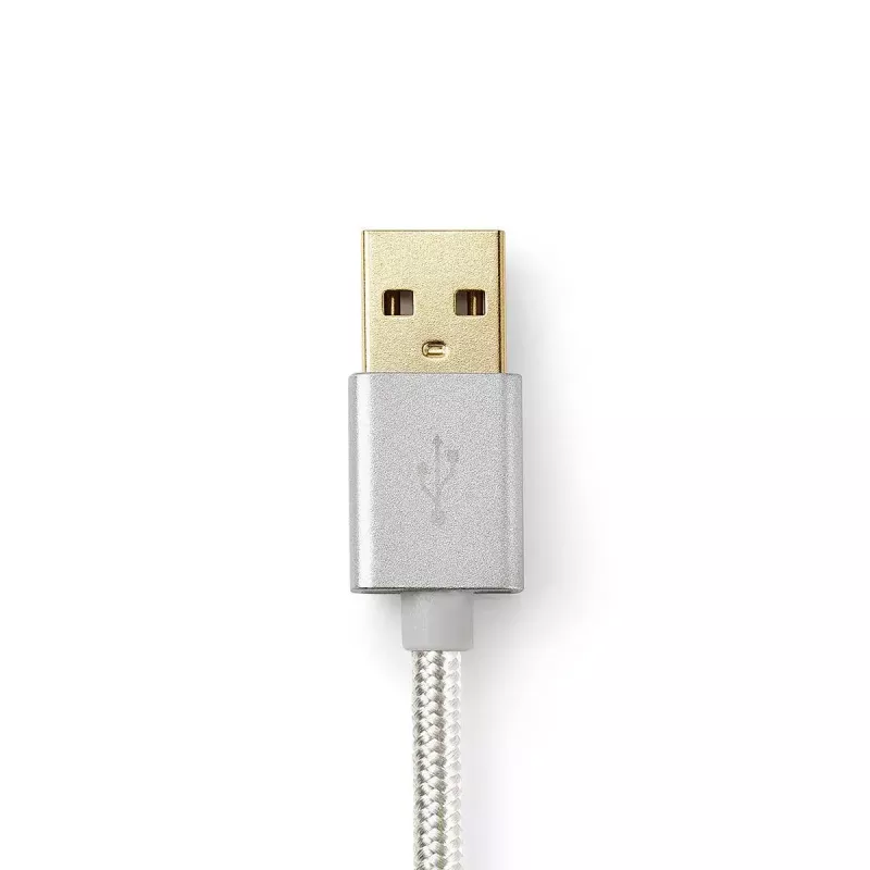 Cabo para telemóvel Nedis CCTB39300AL10 alumínio 1 m USB A Lightning