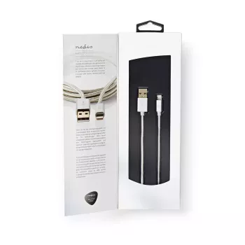 Cabo para telemóvel Nedis CCTB39300AL30 alumínio 3 m USB A Lightning