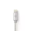 Cabo para telemóvel Nedis CCTB39300AL30 alumínio 3 m USB A Lightning