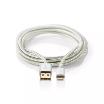 Cabo para telemóvel Nedis CCTB39300AL30 alumínio 3 m USB A Lightning