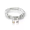 Cabo Lightning Nedis CCTB39650AL10 1 m alumínio USB C