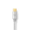 Cabo Lightning Nedis CCTB39650AL10 1 m alumínio USB C
