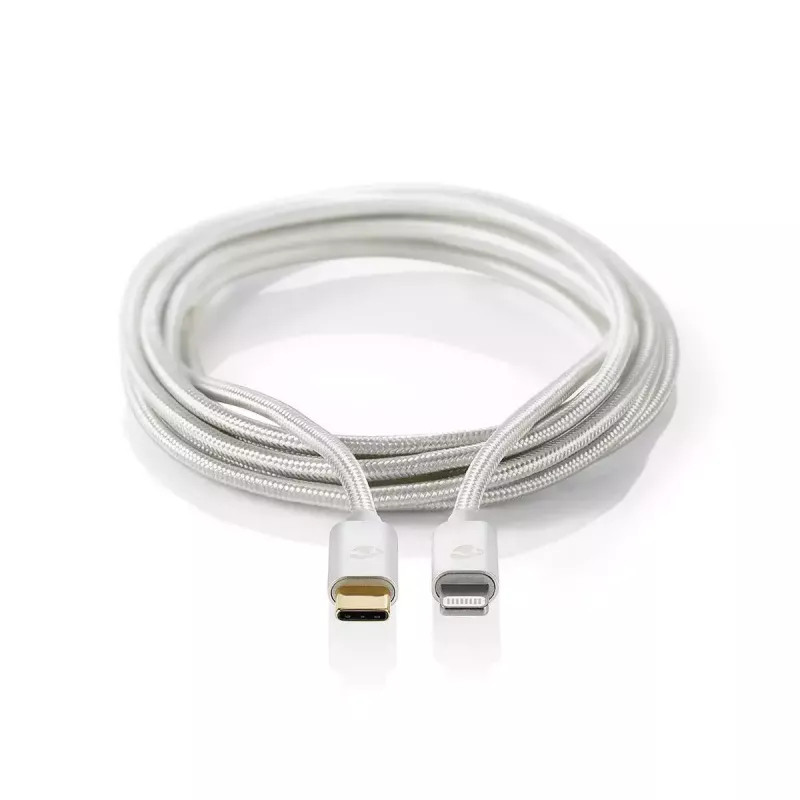 Cabo Lightning Nedis CCTB39650AL20 2 m USB-C alumínio