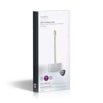 Dock para portátil Nedis CCTB64760AL02 alumínio cabo de 0,2 m 5 Mbit/s